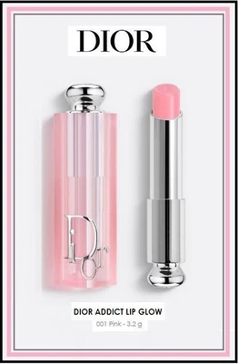 ⭐ DIOR ⭐ ADDICT 唇彩 ⭐ 彩色活肤霜 ⭐ 001 粉色 ⭐ 全尺寸 0.11 盎司 ⭐ — 第 1/4 张图片