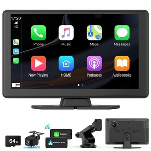 Portable Carplay Screen for Car 5K Dash Cam, 9" Wireless CarPlay & Android Au... - Picture 1 of 6