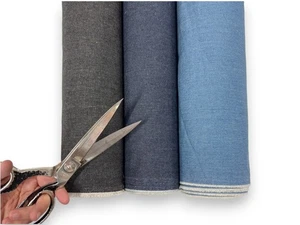 Denim Fabric non-stretch Strong Dungaree Dress Overall Dressmaking Material - Picture 1 of 24