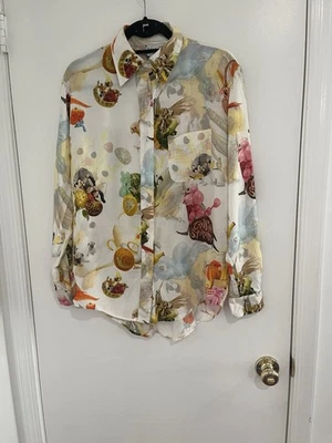 Camisa Estampada Collina Strada De Gran Tamaño Talla XS Con Botones Mangas Largas Nueva con Etiquetas Foto 1 de 4