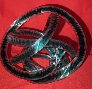 "Vidrio artístico nudo infinito cuerda trenzada - verde 6""" - Imagen 1 de 2