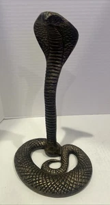 12” Tall COBRA Snake Sculpture Statue Metal Decoration - Picture 1 of 5
