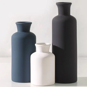 Keramik Vase 3er Set, neutrale moderne Vasen Wohndeko Boho Vasen Landhaus D... - Bild 1 von 8