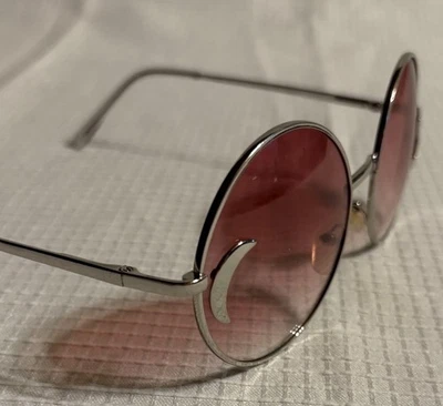 Free People Round Rose Tnt Moon Star Celestial Glasses Novelty 60s Hippie Lennon - Image 1 of 4