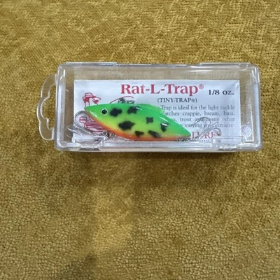 Vintage New In Box Bill Lewis Rat-L-Trap 1/8 oz Lure TTW4 Tiny Trap Firetiger - Image 1 of 2