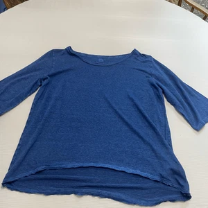 120% Lino Women’s Cobalt Blue Blouse Top Size XL - Picture 1 of 7