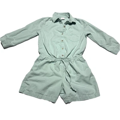 Cabi Alexa Minty Button Tie Waist Roll Tab Sleeve Playsuit Romper #5107 Size XS - Image 1 of 4