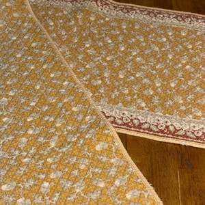 Vintage Cotton Reversible Table Runner French Country Cottage 92x 15 - Picture 1 of 16