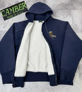 Sudadera con Capucha Doble Cara Forrada con Gofre Térmica CAMBER Años 90 De Colección Cremallera Completa L - Imagen 1 de 12