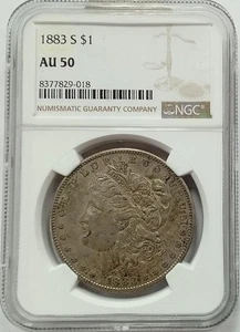 1883-S Morgan Silver Dollar NGC AU 50 - Picture 1 of 1