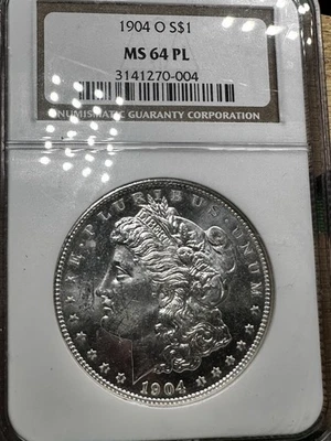 1904 O MS64 PL Proof Like Morgan Silver Dollar $1 NGC Brown Label - Image 1 of 4