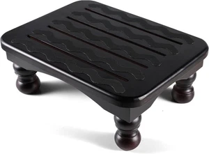 URFORESTIC Solid Wood Bed Step Stool Super Large/Bedside Steps for Dark Brown  - Picture 1 of 7