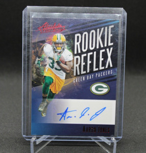 2017 Absolute Football Rookie Reflex AARON JONES Auto RC Packers