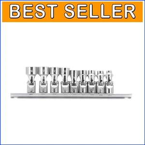 Durable 9-Piece Chrome Vanadium Socket Set in 6mm to 14mm Sizes - ANSI Certified - Picture 1 of 15