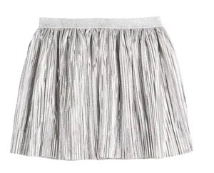 Girls Silver Metallic Pleated Skirt Size 5 Jumping Beans NWT - Picture 1 of 1