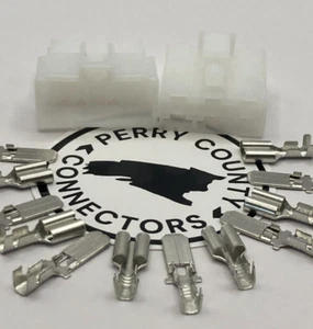 6 Pin Molex Connector Set 1/4" .250 6.3mm Vintage Motorcycle Automotive - Picture 1 of 3