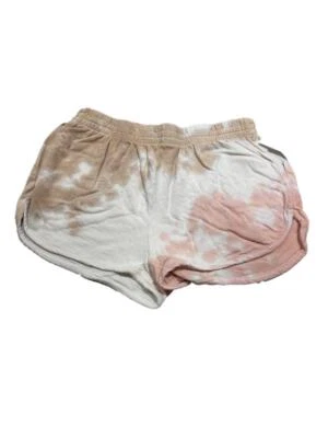 Women’s High-Rise Dolphin Shorts Pockets Wild Fable- L Cream Tie-Dye - Image 1 of 2