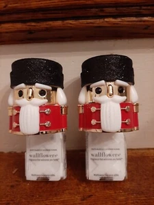 BATH AND BODY WORKS BBS CHRISTMAS NUT CRACKER WALLFLOWER PLUG LOT OF 2 NEW - Picture 1 of 6