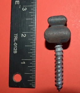  Decorative Wood Screw, Wrought Iron, Medium Stacked Square by Blacksmiths USA  - Picture 1 of 12