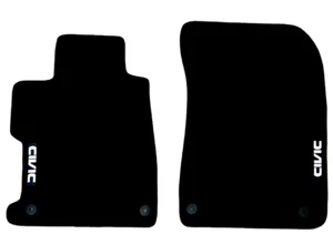 Front Car Floor Mats Velour For Honda Civic Sedan Waterproof Carpet Auto Liners - Picture 1 of 6