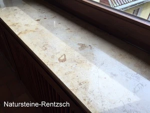 Fensterbank Sohlbank Sims Jura gelb 250x40x3cm poliert Marmorplatte Marmorbank - Bild 1 von 5
