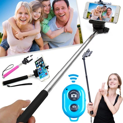 Bluetooth Self Portrait Selfie Stick Shutter Extendable Monopod Pole #SS6 - Image 1 of 4