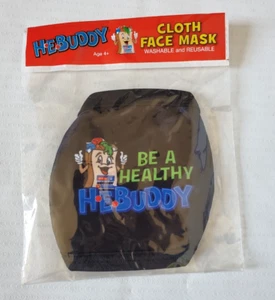 H.E.B Buddy Kids Cloth Face Mask Black "Be a Healthy Buddy" Reusable New - Picture 1 of 1