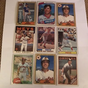RAY KNIGHT-METS-REDS-ORIOLES/1978-1988/Total 9 Cards-ALL NEAR MINT CONDITION - Picture 1 of 15