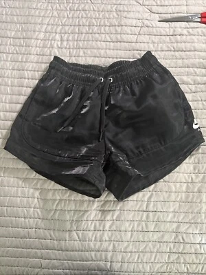 NIKE WOMEN’S WOVEN BOXING/running SHORTS Black Shimmery LOOSE FIT SIZE X-small - Image 1 of 4