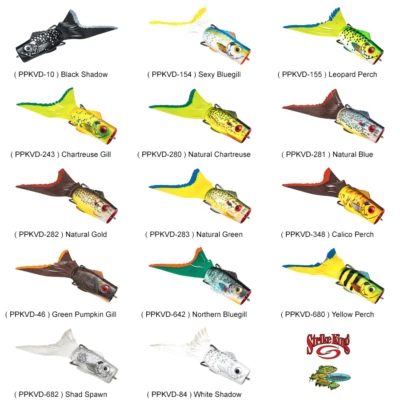 Рыболовная приманка Strike King PPKVD Popping Perch любые 14 цветов полый корпус для топовой воды - Изображение 1 из 4