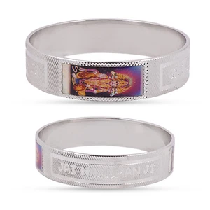 Handcrafted 925 Solid Silver Panchmukhi Hanuman Ji Kada - Personalized Gift - Picture 1 of 8