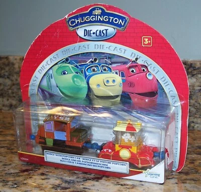 Chuggington Ludorum Learning Curve Hodge Popcorn Diecast Train Cars Set LC54024 - Image 1 of 3