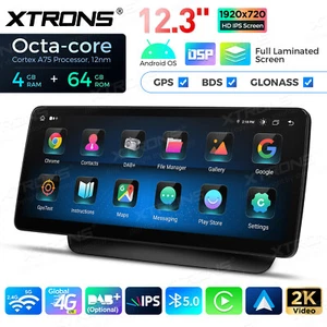 12.3" Android 14 Car Screen Retrofit GPS Navi 4G WIFI 4+64G For Benz E A207 C207 - Picture 1 of 17