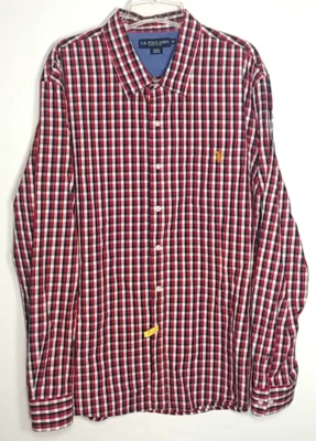 U.S. Polo Assn.  Camisa Hombre Talla 3 XL Roja Blanca Azul Abotonada Foto 1 de 4