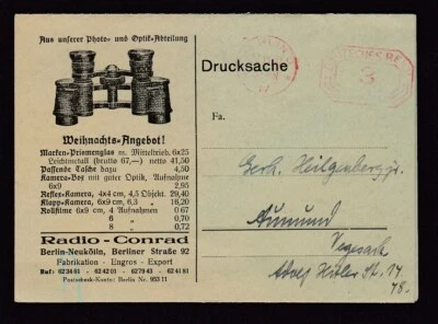 Germany Radio-Electronics sales list/order concertina illustrated card used 1937 - Image 1 of 4