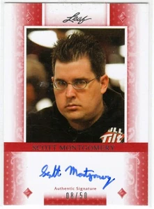 Leaf Poker Scott Montgomery 2011 diamante rojo automático/50 Ba-GS1 - Imagen 1 de 2