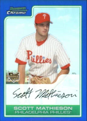 2006 Bowman Chrome Draft Blue Refractors #28 Scott Mathieson /199 - NM-MT - Image 1 of 2