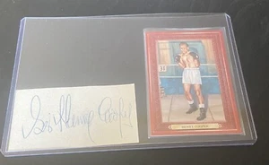Signed Sir Henry Cooper Book Cut Signature + #129 Ringside Boxing Card +The Ring - Picture 1 of 6