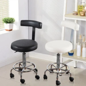 Beauty Salon Swivel Stool with Back Adjustable Barber Tattoo Hairdressing Chairs - Picture 1 of 18