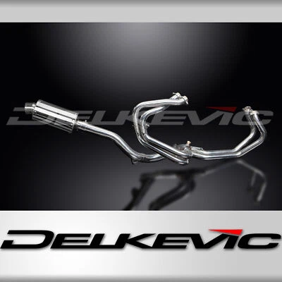 Silenciador oval de aço inoxidável Honda VFR800 Interceptor 98-01 escape completo 4-1 9" - Imagem 1 de 4