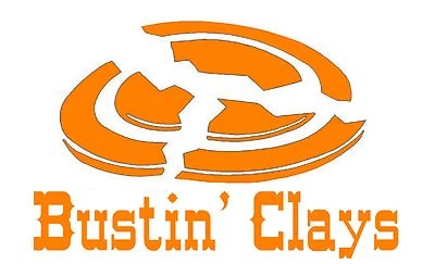 KANGAGRAPHICS Vinyl Decal Bustin' Clays busting shooting sports trap shoot fun sticker sticker