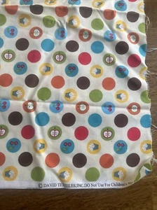 David Textiles Children’s Cotton Fabric Multicolor Polkadot 44” Long Or 3.6 Ft - Picture 1 of 2