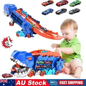 Dinosaur Versatile Track Truck Toy Cars Set with 6 Cars Playset Gift for Kids 3+ - Picture 1 of 12