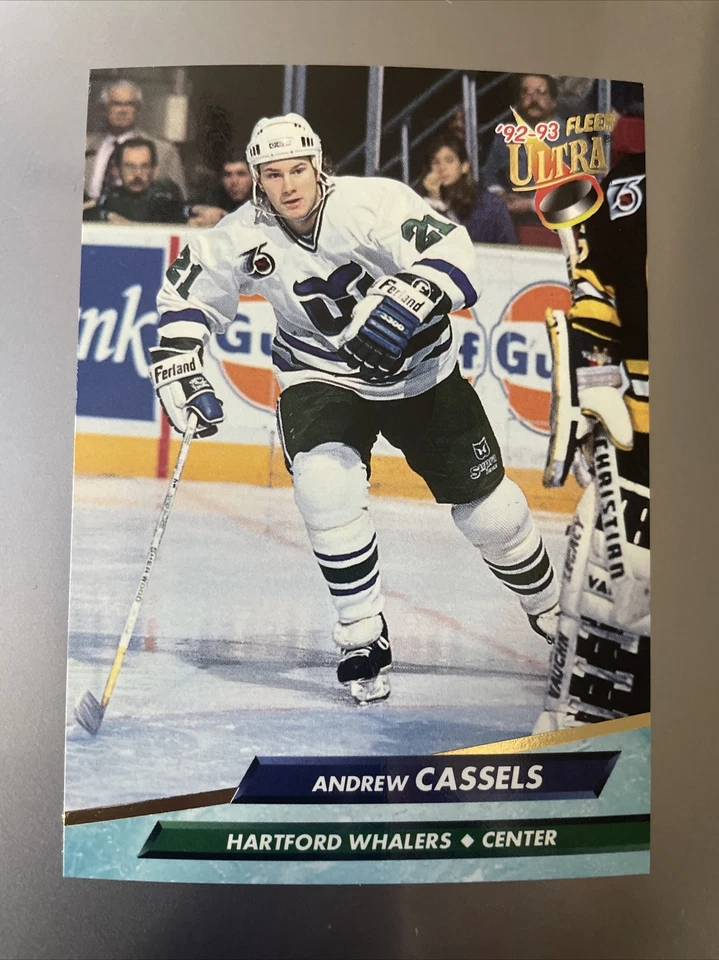 1992-93 Ultra Whalers Hockey Card #70 Andrew Cassels - Image 1 of 2