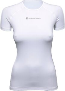 Thermowave Damen Kurzarmshirt Top Progressive T-Shirt, weiß, S