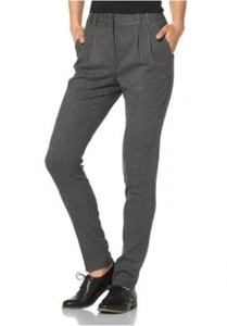 Laura Scott Hose Damen Grau Nadelstreifen Business Stretch Boyfriend Stoff L32 - Bild 1 von 3