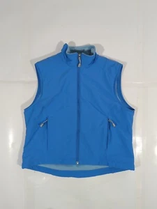 L.L. Bean Women's Nylon Vest Size Petite Large Blue Fleece Lined Full Zip 0 BDR6 - Picture 1 of 6