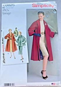 Coat Jacket Simplicity D0825 Sewing Pattern Women Size 6-14 50s Reproduction - Picture 1 of 4