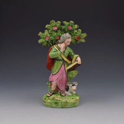 Georgian Early Staffordshire Ralph Salt Pearlware Pottery Figure St. Luke c.1820 - Image 1 of 4