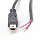 1pc Mini Cable Mini USB Plug 2 Wires Power Pigtail Cable Cord 0.3M/1.18ft